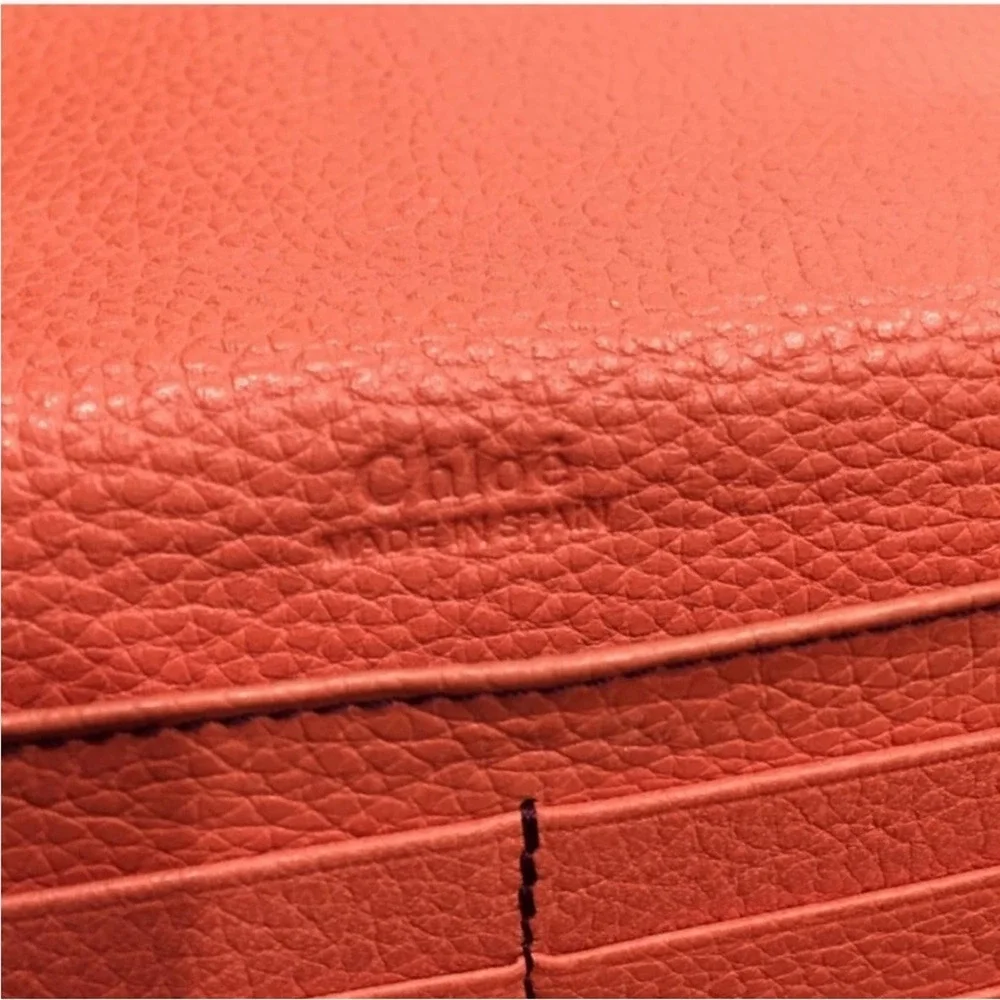 Chloe Tricolor Leather Envelope Snap Wallet